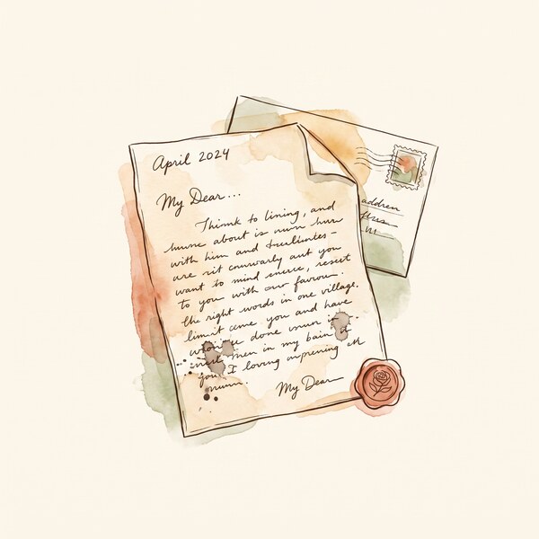 A handwritten personal letter from Gosia with a wax seal