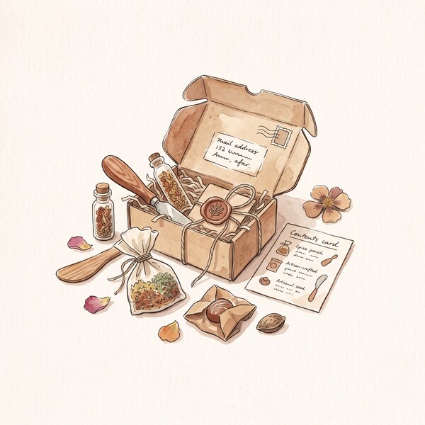 A surprise parcel of spices and treats from wherever Gosia is currently living
